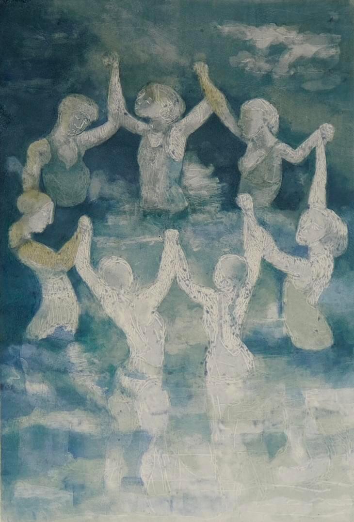 Connection 10 82 X 64cm framed SOLD Laura Anderson