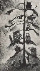 Grandfather tree Monotype         710 X 410mm JB-16845