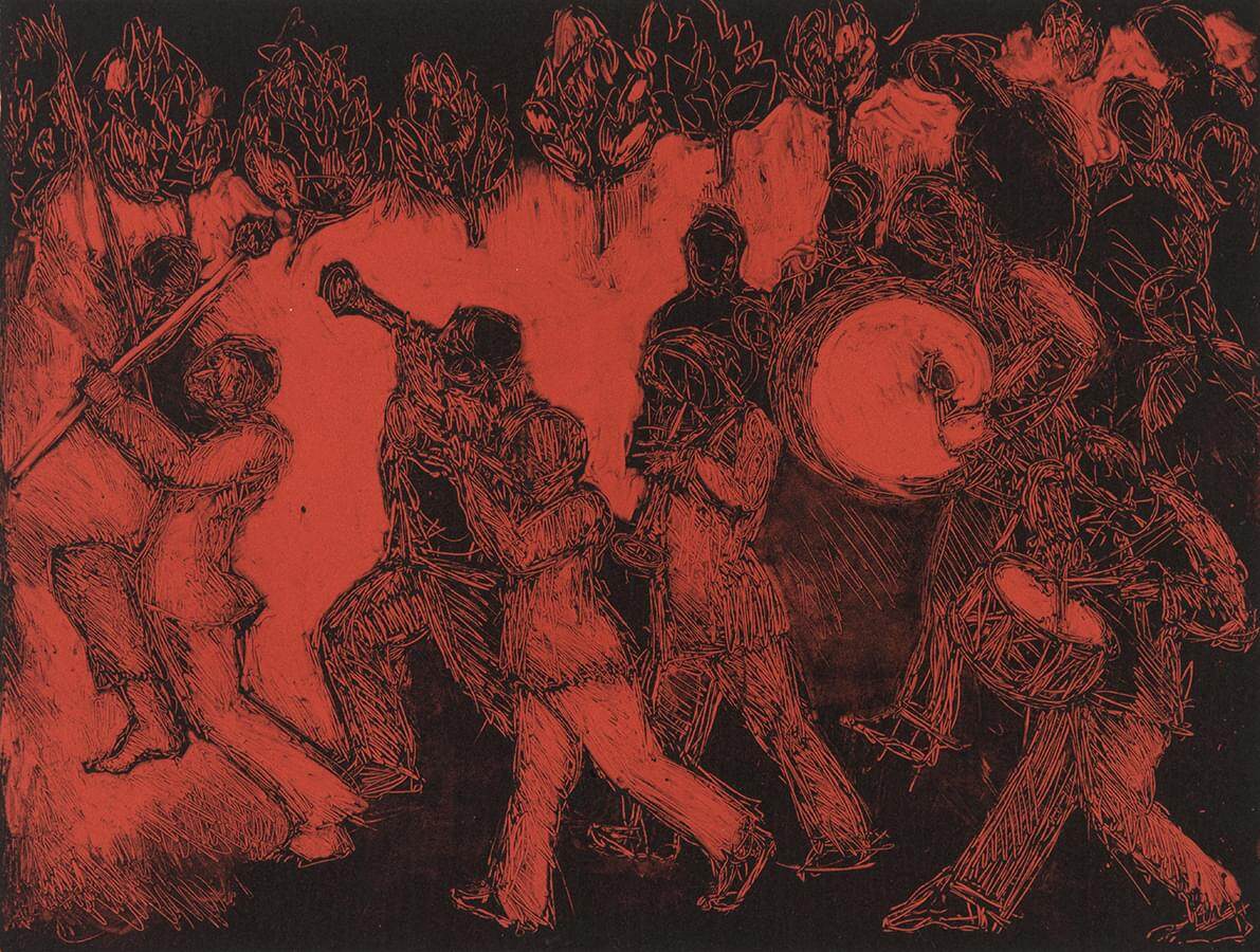 red march 300 X 400mm