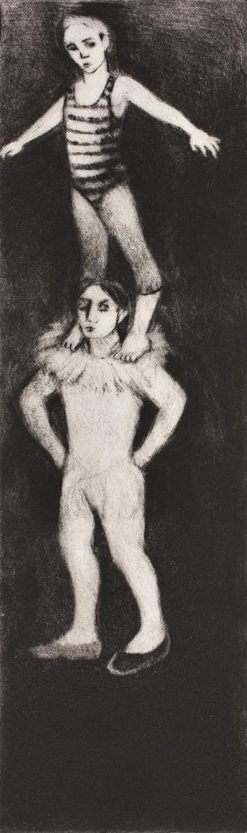 acrobats  etching edition 10 455 X 140mm